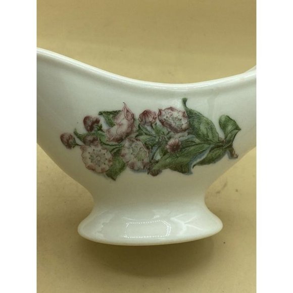 Lamberton Scammell China Gravy Flowers Railroad Dogwood Vintage - Picture 3 of 12